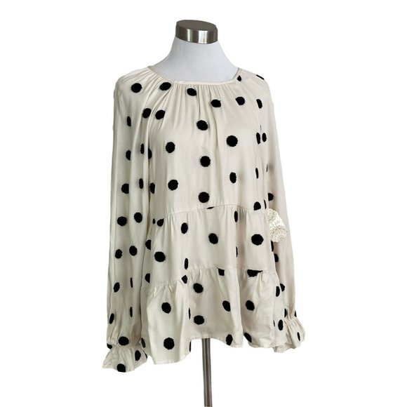 Altar’d State Womens Large Textured Dot Tunic Top - Picture 3 of 5
